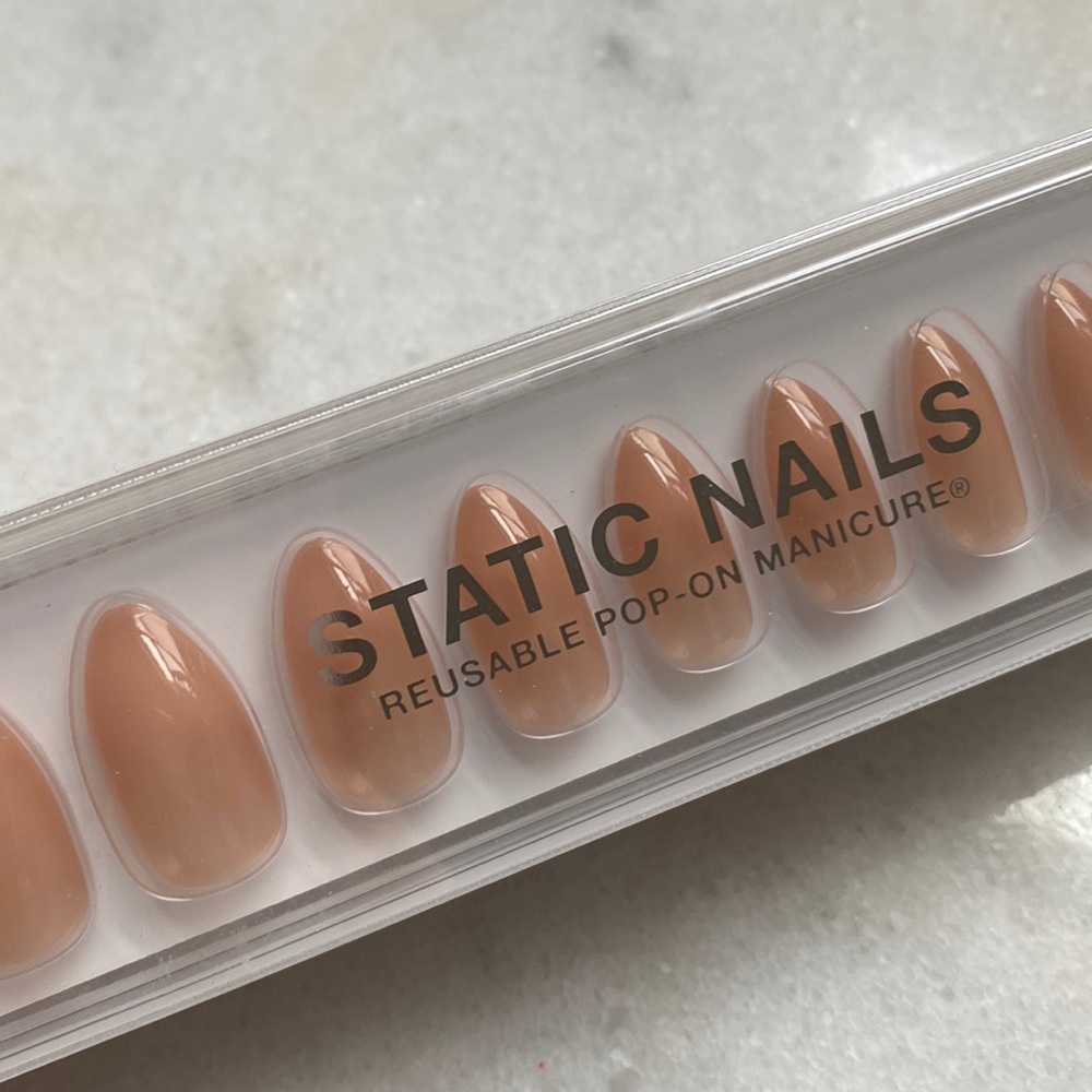 NEW Static Nails Press On Nails — Nearly Nylon almond